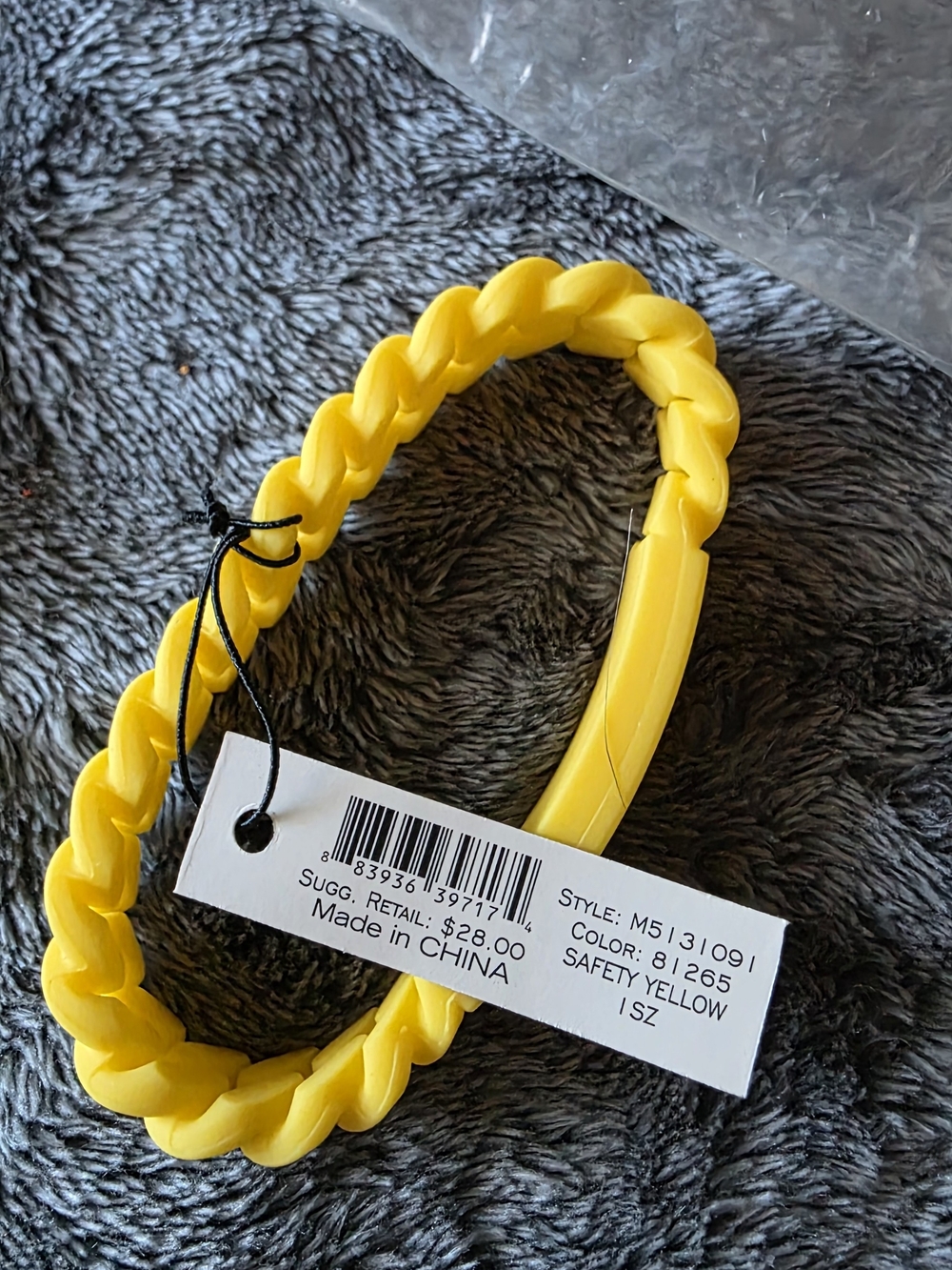 Marc Jacobs Safety Yellow Chain-Link Hair Band